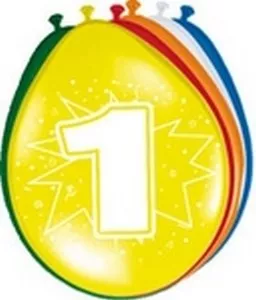 Ballonnen folatex 30 cm. 1 jaar (12x 8 stuks)