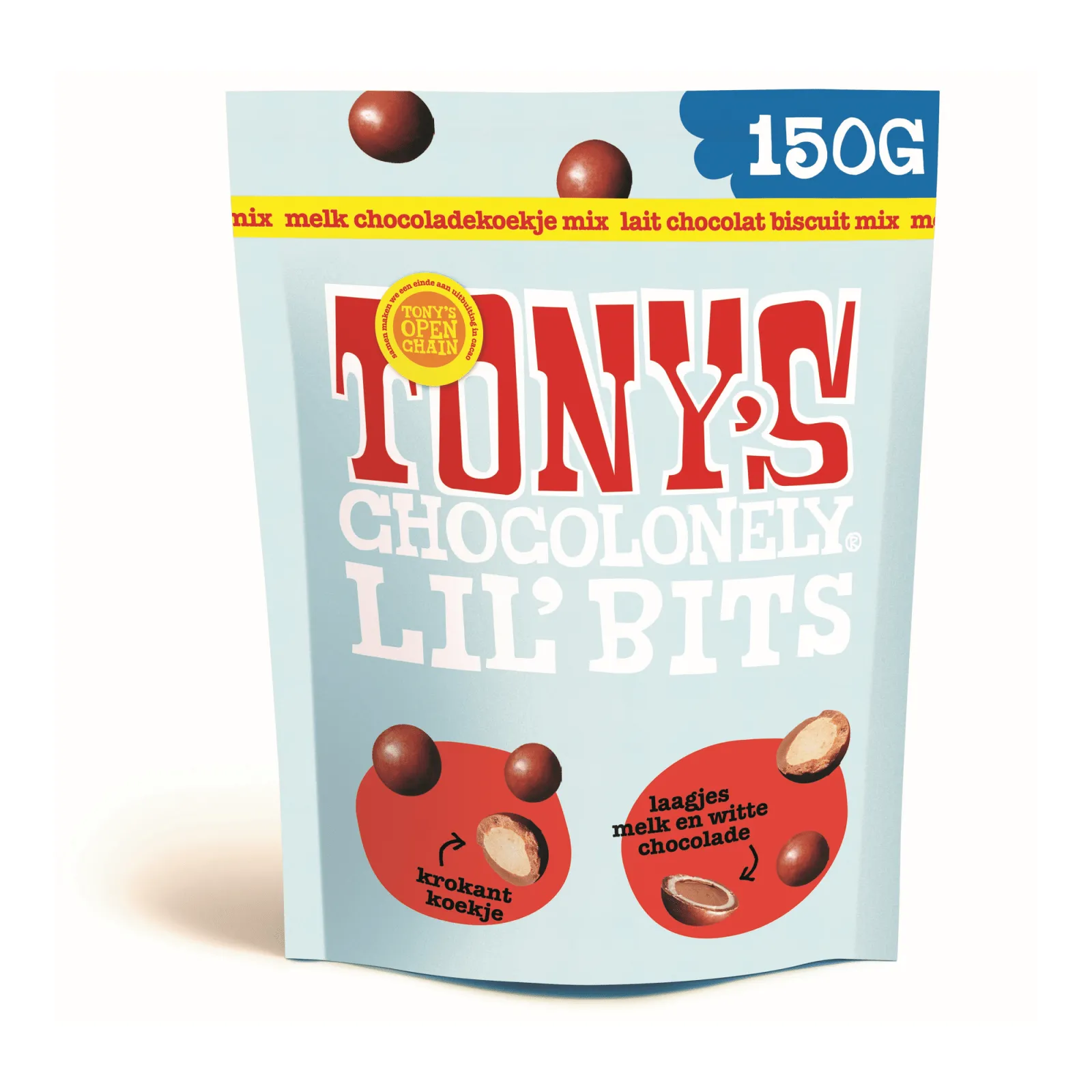 Tony’s Chocolonely Lil’ Bits Chocoladekoekje mix zak (8x 150gr)