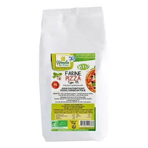 Moulin des Moines Farine Blé Pizza Blanc T45 1Kg