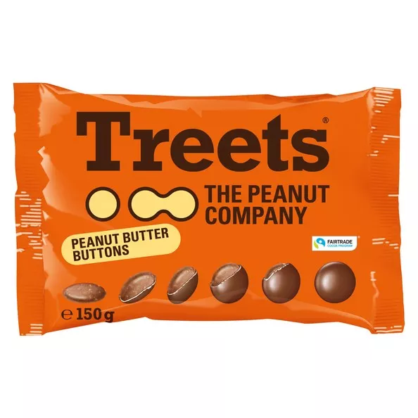 Treets peanut butter buttons zak 150 gr