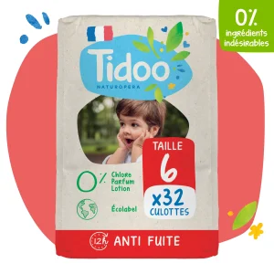 Tidoo Culotte d’Apprentissage Écologique Taille 6 / 16-30Kg 32 Unités