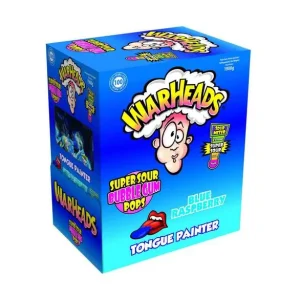 Warheads lollie blue raspberry tongue painter (100x 19gr)