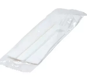 Duni servet / mes / vork wit