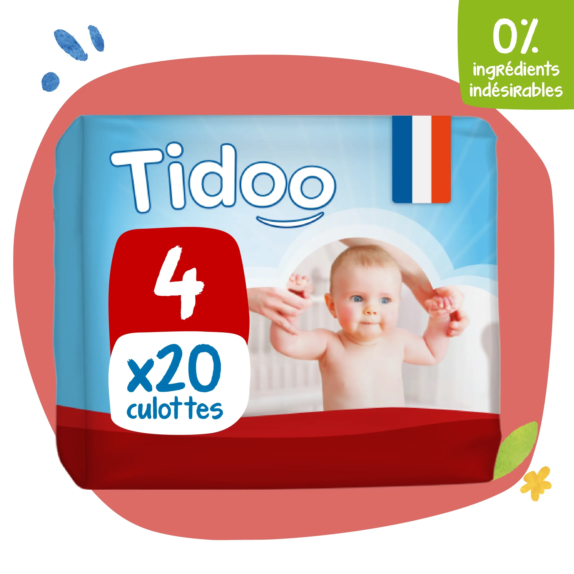 Tidoo Culotte d’Apprentissage Écologique Taille 4 / 8-15Kg