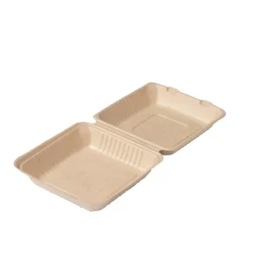 Biodore suikerrietpulp menubak 1vaks 230x230x80mm (50 stuks)