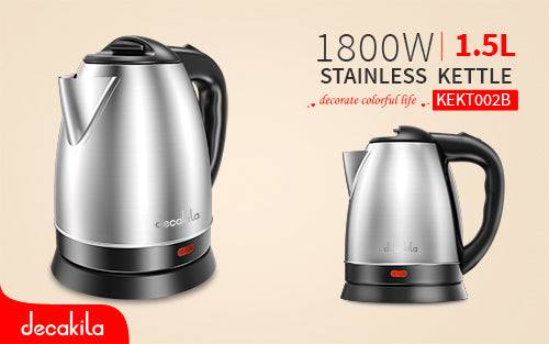 Bouilloire en Acier Inoxydable 1.7L 1800W Decakila