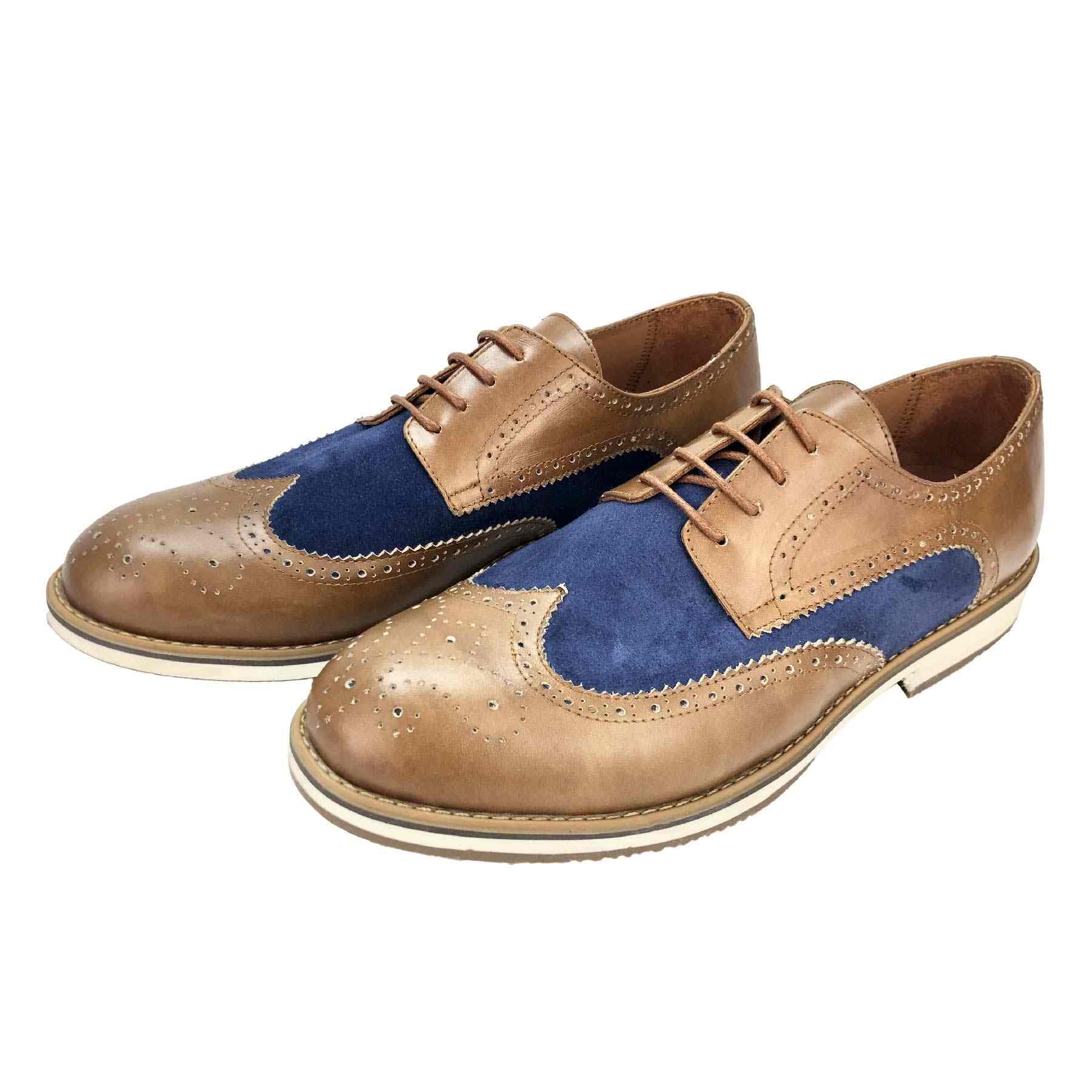Chaussure Cuir Taba Bleu (CH201-020) – Image 4