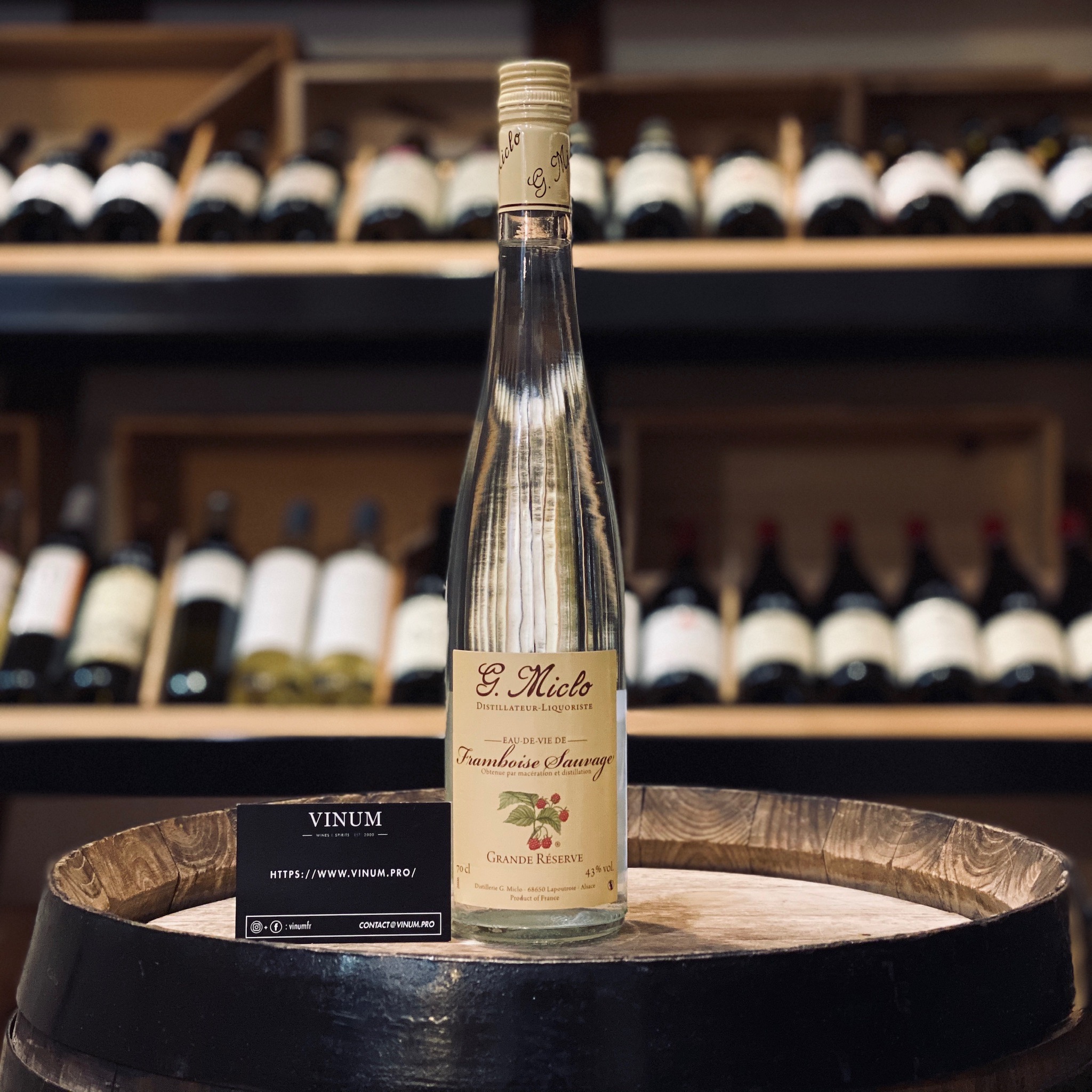 Miclo Eau de Vie Grande Réserve Framboise Sauvage