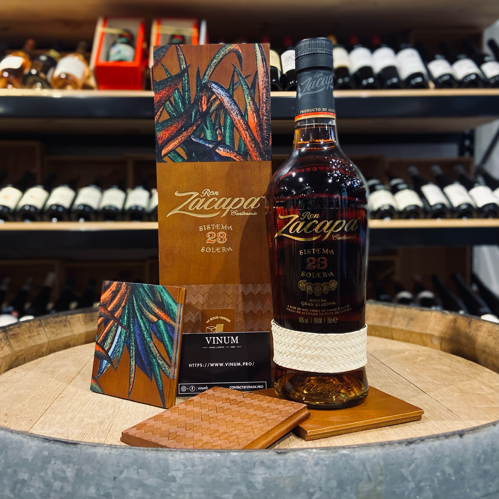 Zacapa Solera 23 ans en Coffret Bois et Sous Verres – Image 3
