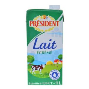 LAIT UHT ÉCRÉMÉ PRÉSIDENT 1L