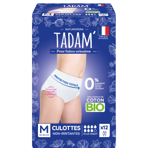Tadam’ Fuites Urinaires Culottes Plus Nuit Taille M X12