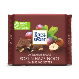 Ritter Sport Rozijn Hazelnoot (12x 100gr)