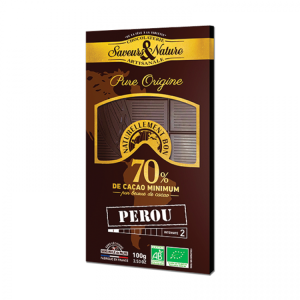Saveurs et Nature Chocolat Noir 70% Pérou 100G
