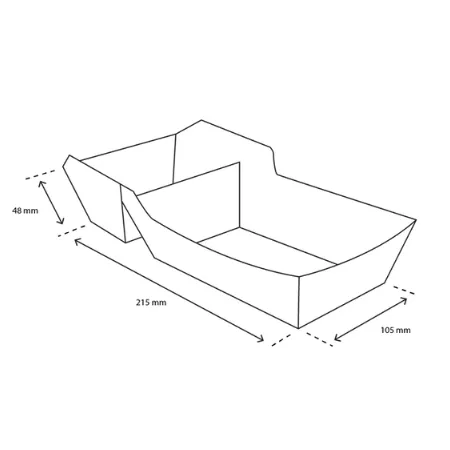 Frietbakje A22 kraft/wit BIO (A9+saus)(400 stuks) – Image 2
