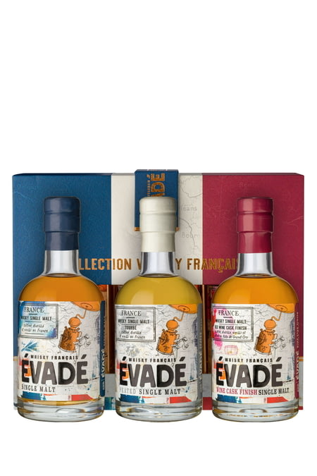 ÉVADÉ Coffret Trilogie, single malt whiskys français (3X20cl)