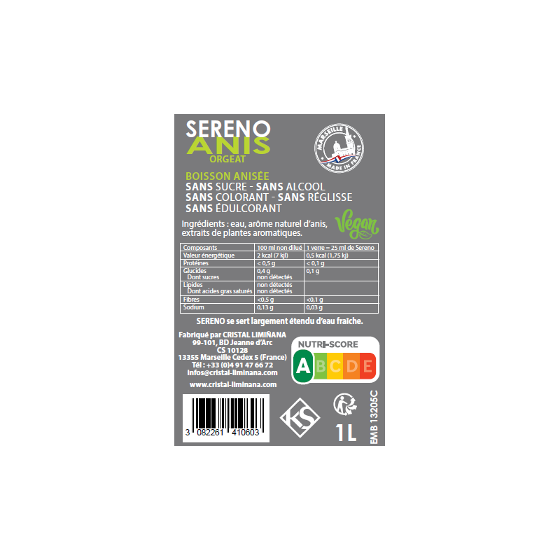 Sereno Anis Orgeat 100cl 0° – Image 2