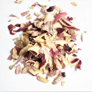 Oignons rose lanières