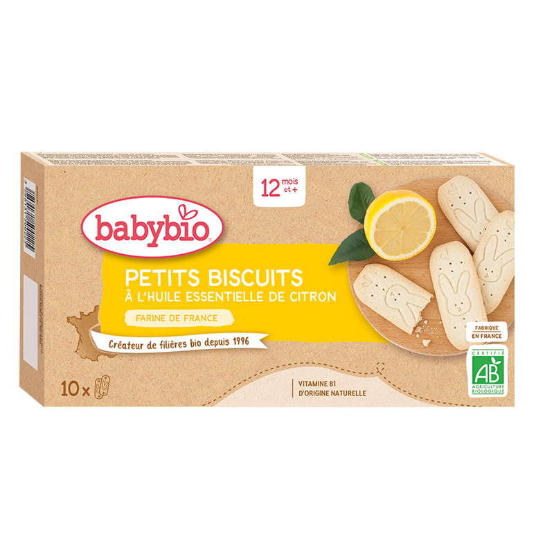 Babybio Petits Biscuits à l’Huile Essentielle de Citron x10