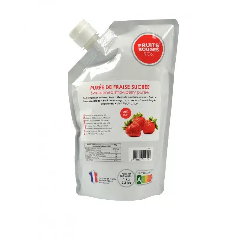 Purée de Fraise 1kg Fruits Rouges & Co