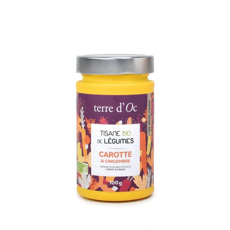 Tisane de légumes Bio, carotte et gingembre