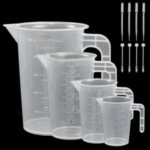 Gobelets Doseurs Transparents 4PCS avec Poignée