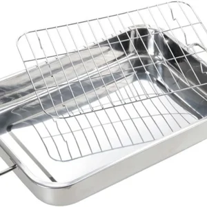 Moule Carré Inox avec Grille et Poignées, Profond