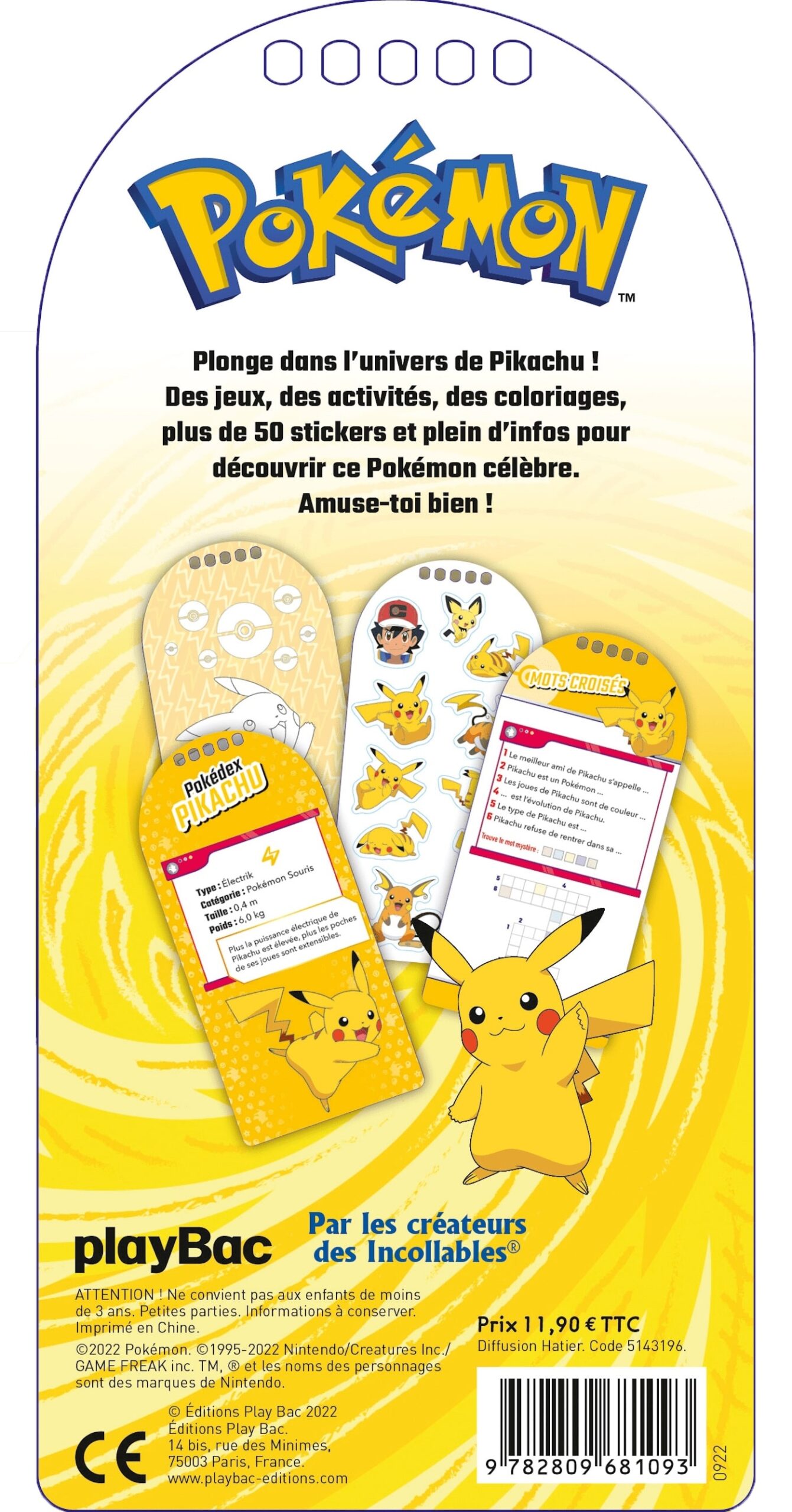 Pokémon – Mon carnet de jeux et d’activités avec stickers – Pikachu – Image 9