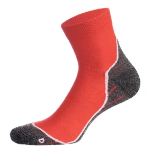 Chaussettes Laine Merinos –  Mixte – Tige basse – Eco-conçues – Rouge/Gris – OGARUN