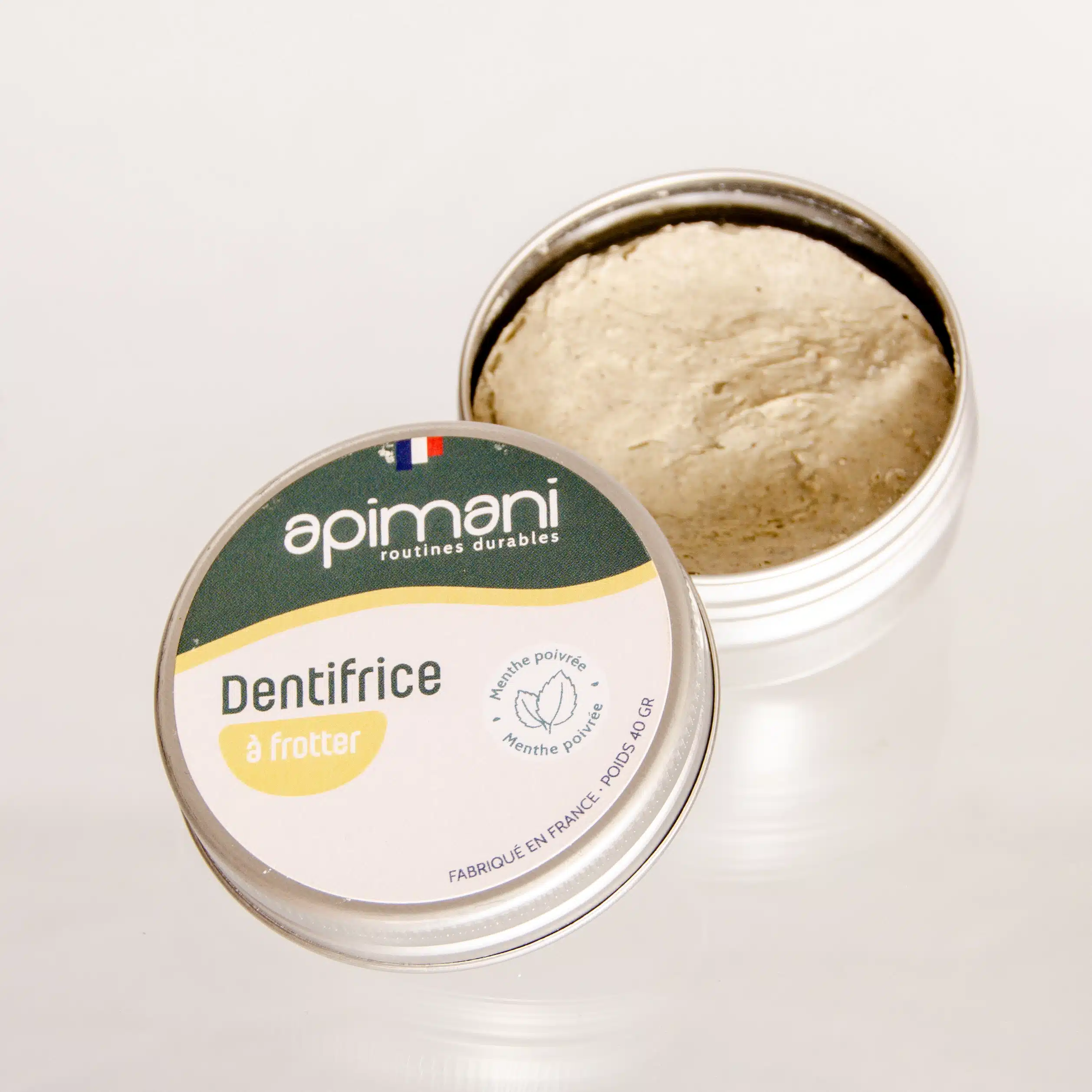 Dentifrice solide à frotter | Menthe poivrée – APIMANI – Image 4