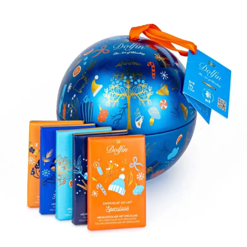 Boule De Noel Chocolat Lait 5 Saveurs ( Dolfin ) – Boule De Noel Chocolat Lait 5 Saveurs – Image 3