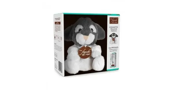 Fiocchi Di Riso Cofanetto Fiocco Acqua Profumata 50ml + Peluche Fiocco – Kit Profumato per Neonati