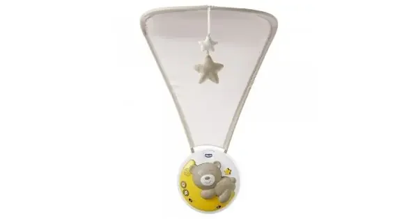 Giostrina Next2Moon Neutro Chicco, Proiettore per Neonati, Musica e Suoni Rilassanti, Adattabile a Culla Next2Me e Lettini