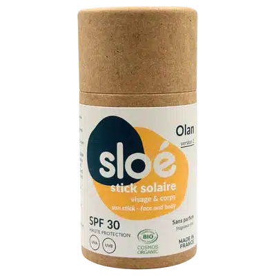 Crème solaire en stick visage et corps – SPF 30 – 50 ml – Olan – Sloé Nature – Image 2