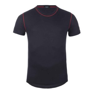 T-shirt en laine mérinos manches courtes – Temps chaud – Bleu nuit – Homme – OGARUN