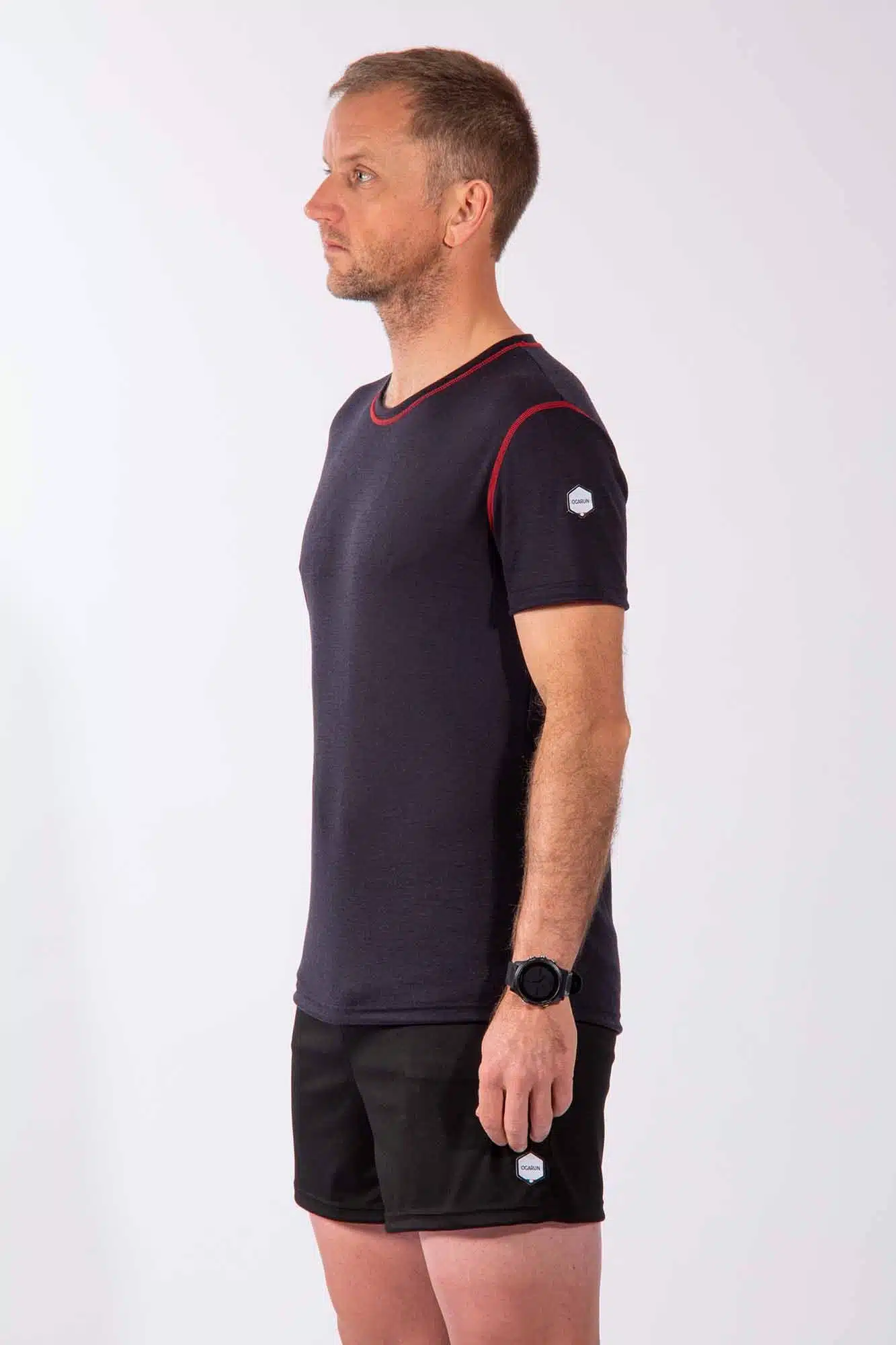 T-shirt en laine mérinos manches courtes – Temps chaud – Bleu nuit – Homme – OGARUN – Image 8